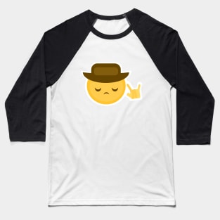 Sad Cowboy Emoji Baseball T-Shirt